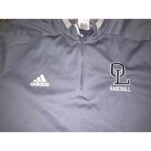 Adidas Mens XL Gray Pullover Oak Lawn HS IL Baseball Long Sleeve Training Jacket